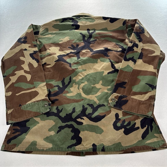 USGI Military BDU Mens Large M81 Woodland Combat Uniform Shirt Field Jacket Top - Picture 4 of 10